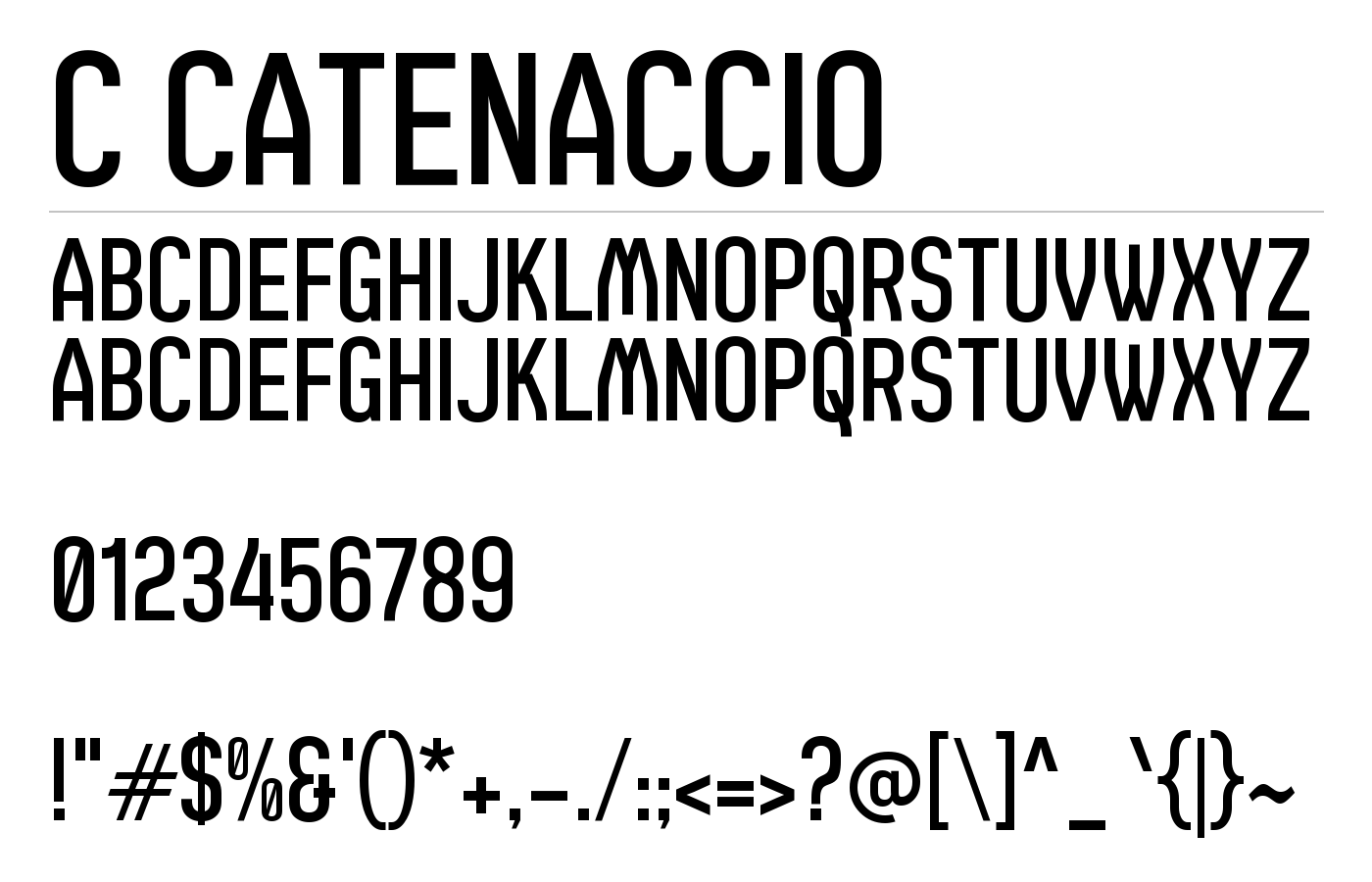 c Catenaccio Font preview