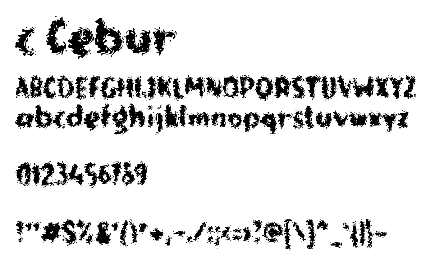 c Cebur Font preview