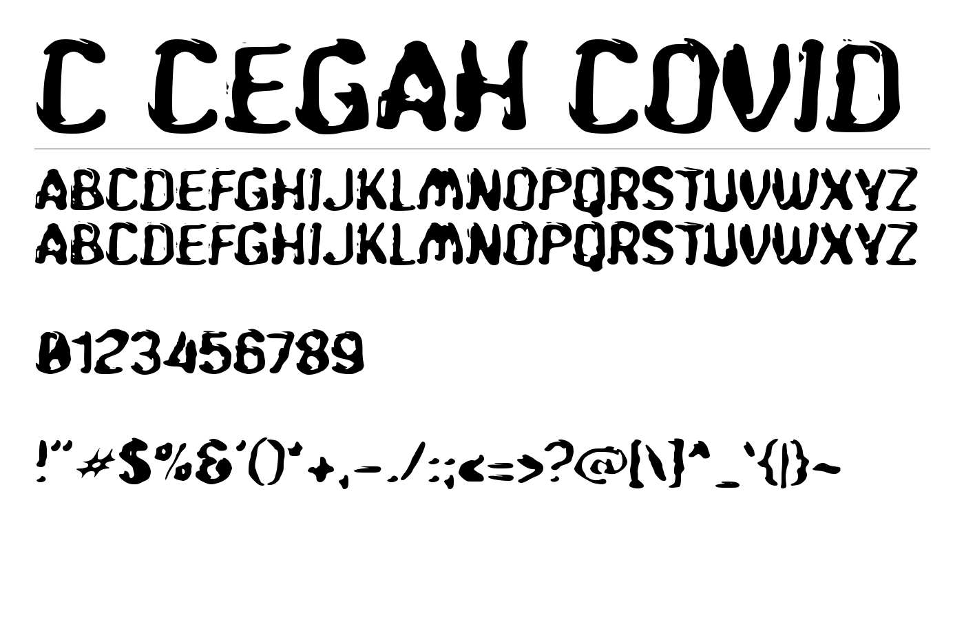 c Cegah Covid Font preview