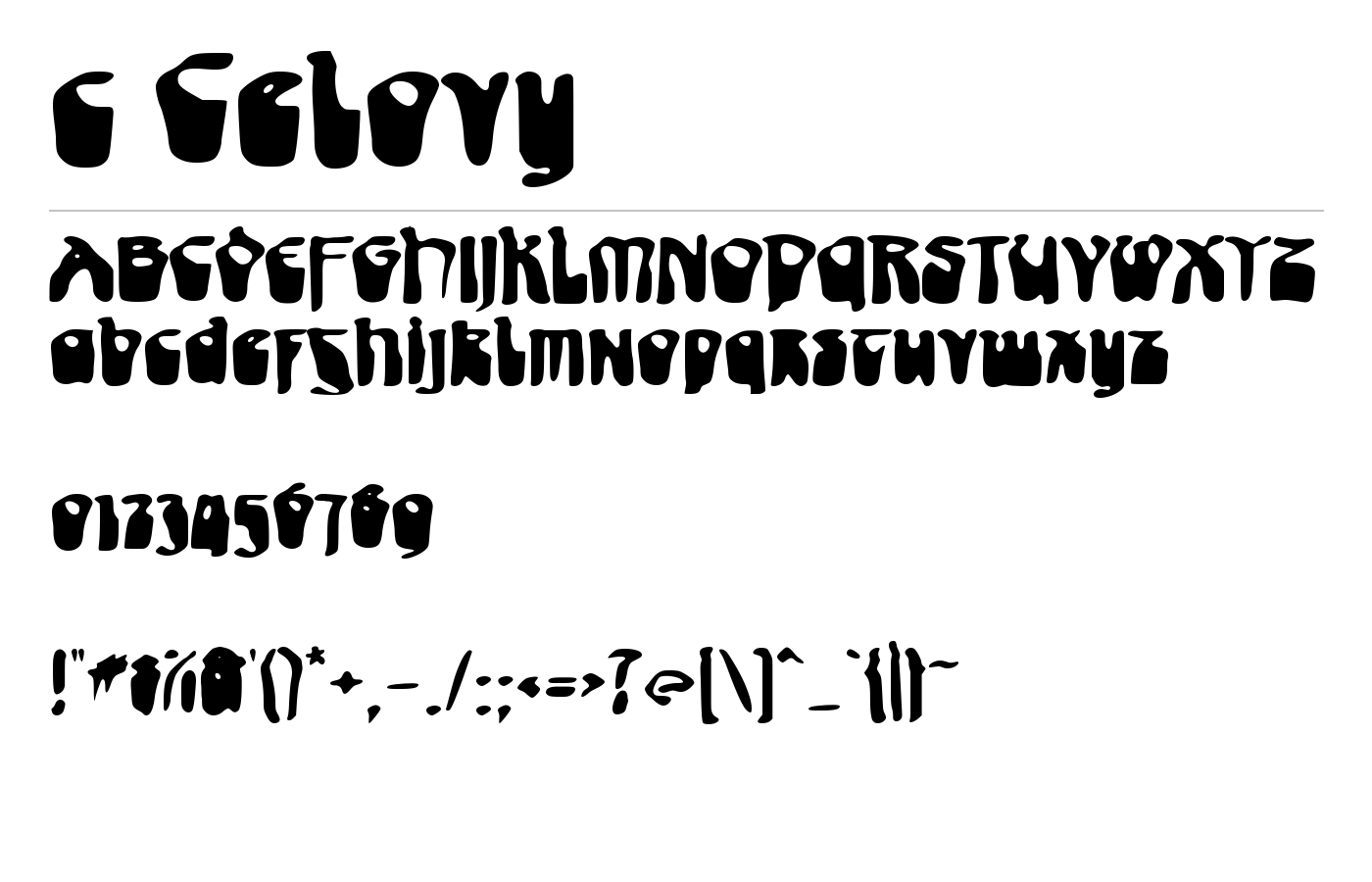 c Celovy Font preview