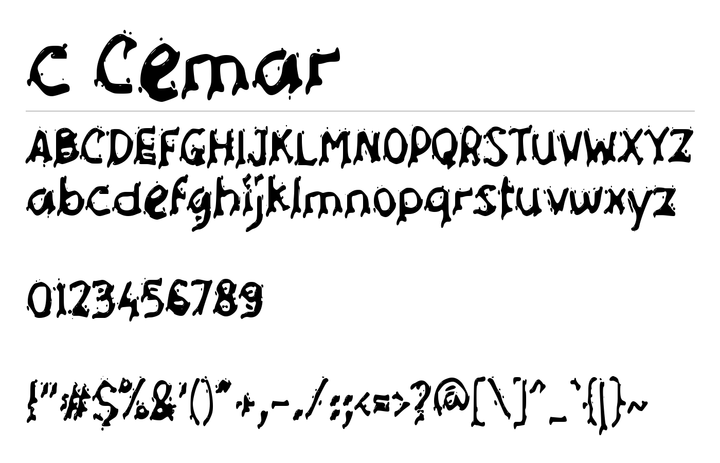 c Cemar Font preview