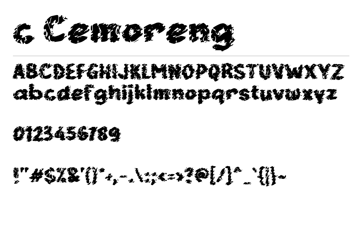 c Cemoreng Font preview
