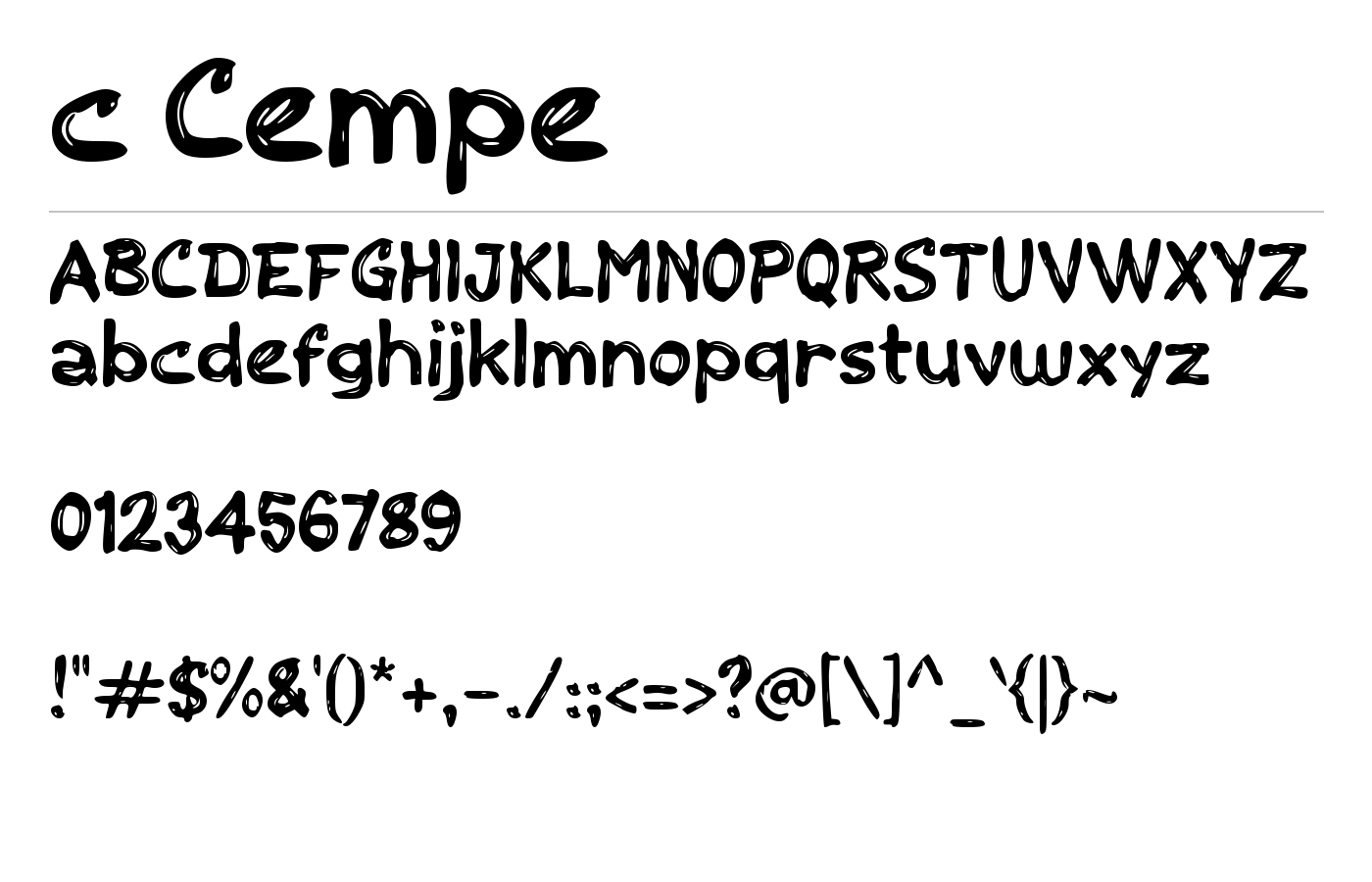 c Cempe Font preview