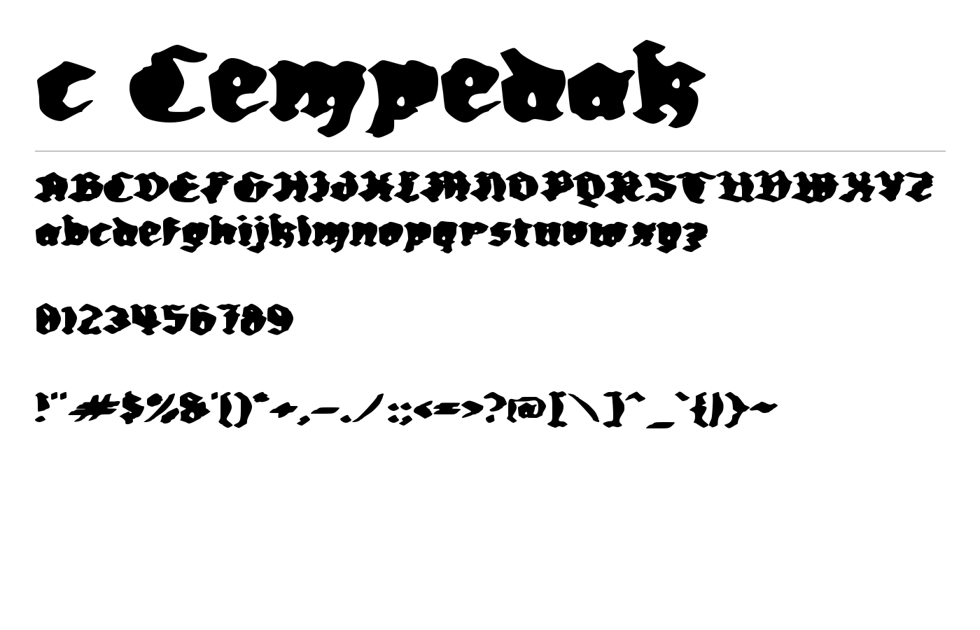 c Cempedak Font preview