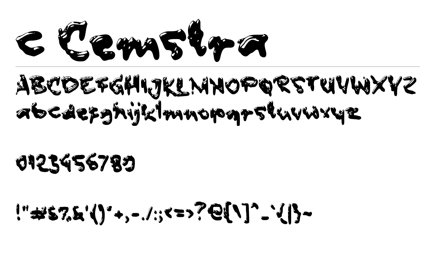 c Cemstra Font preview
