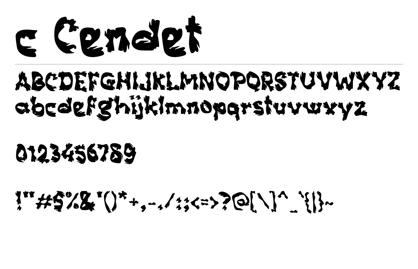 c Cendet Font preview