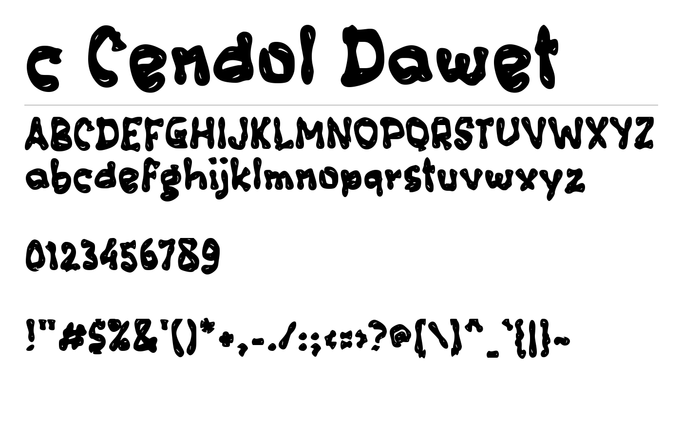 c Cendol Dawet Font preview