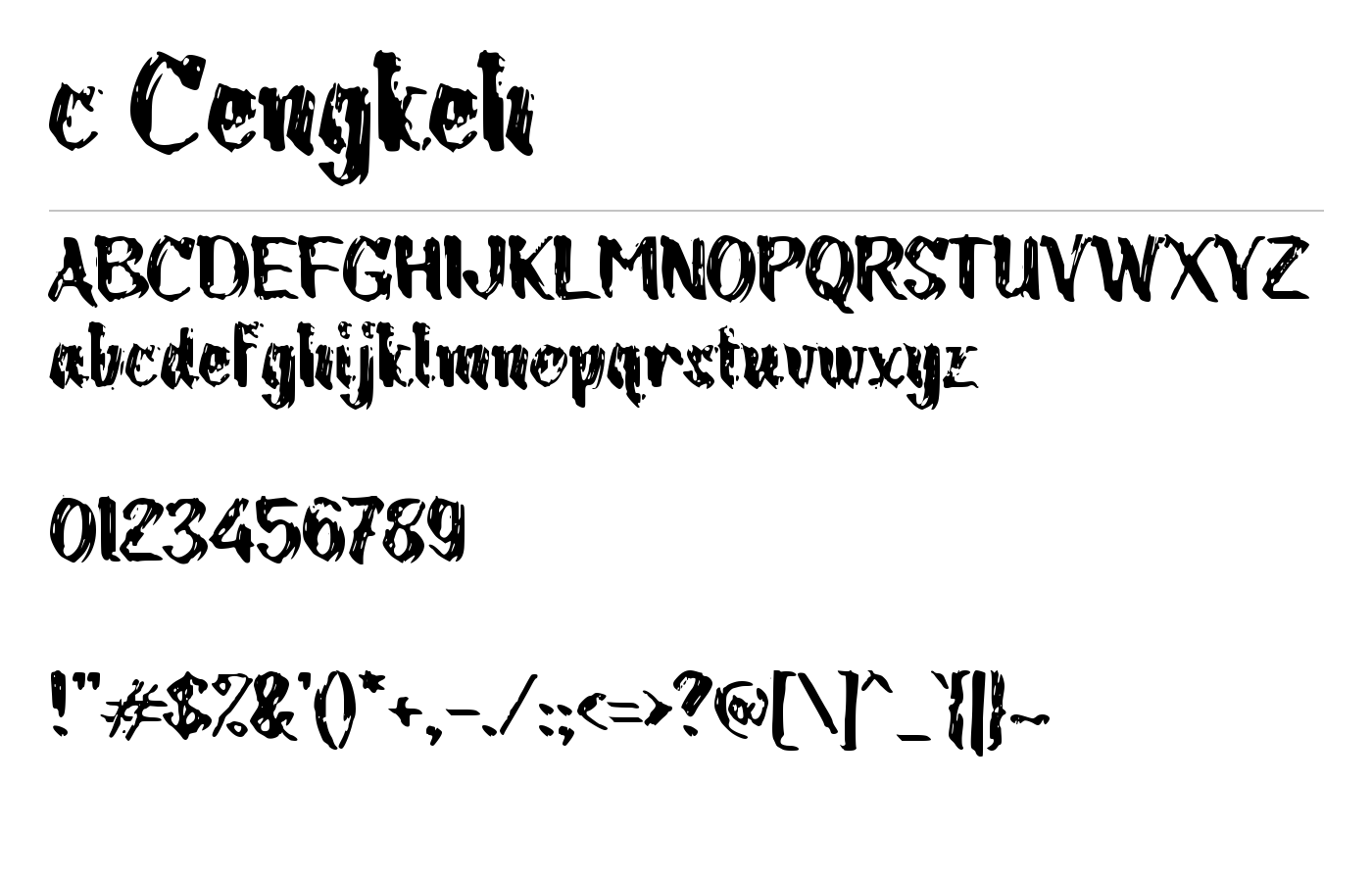 c Cengkeh Font preview