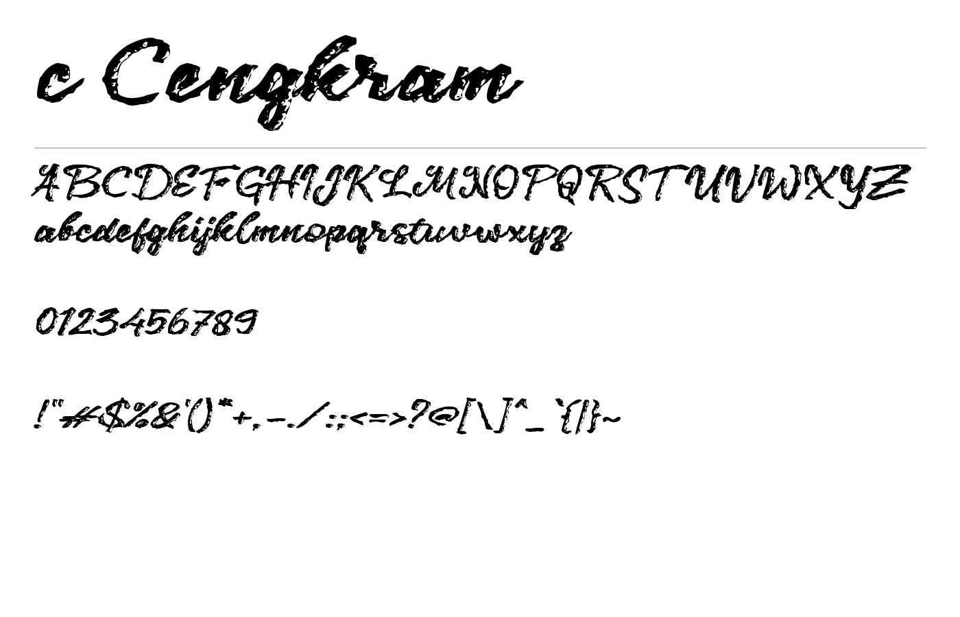 c Cengkram Font preview
