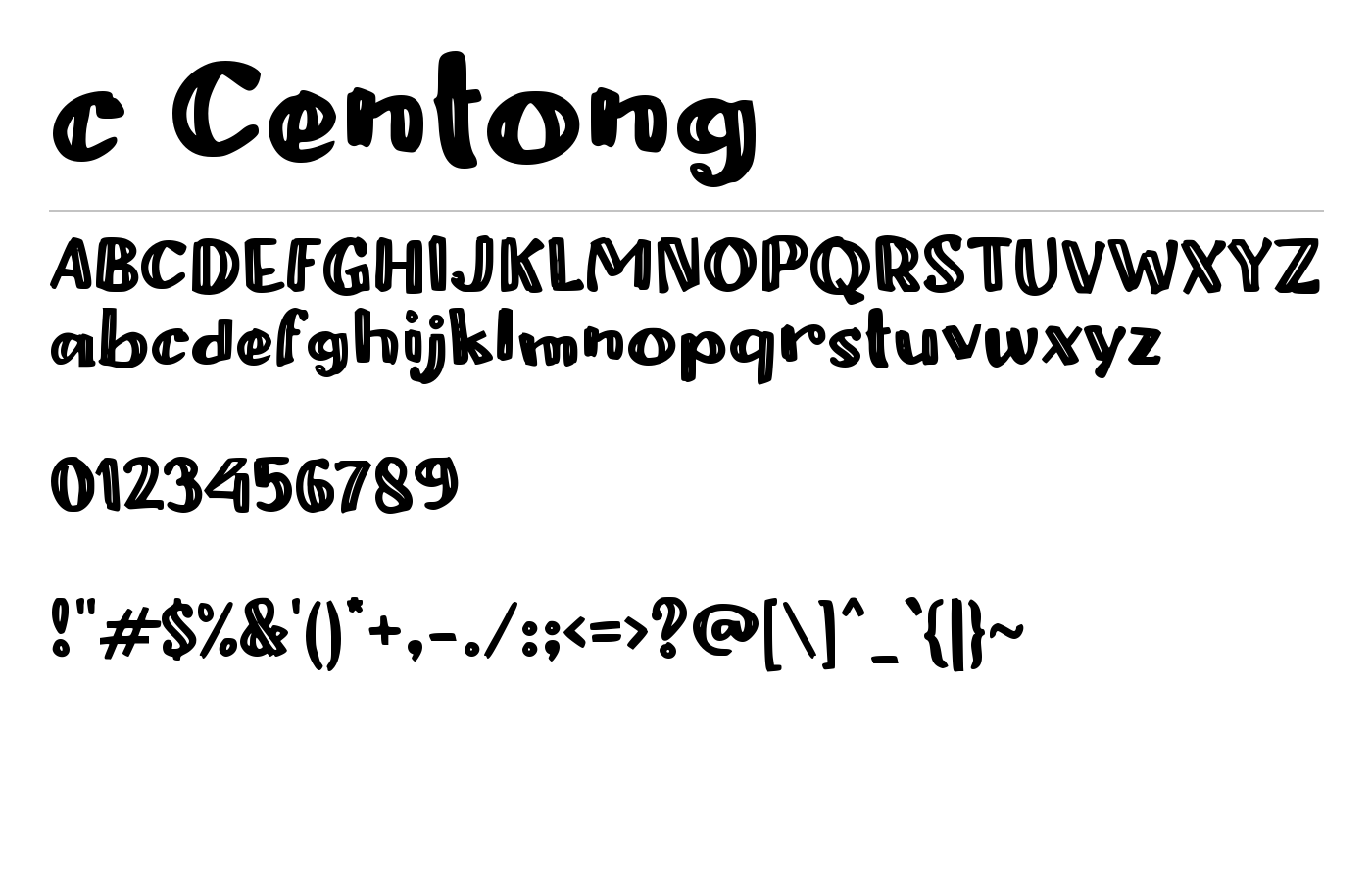 c Centong Font preview