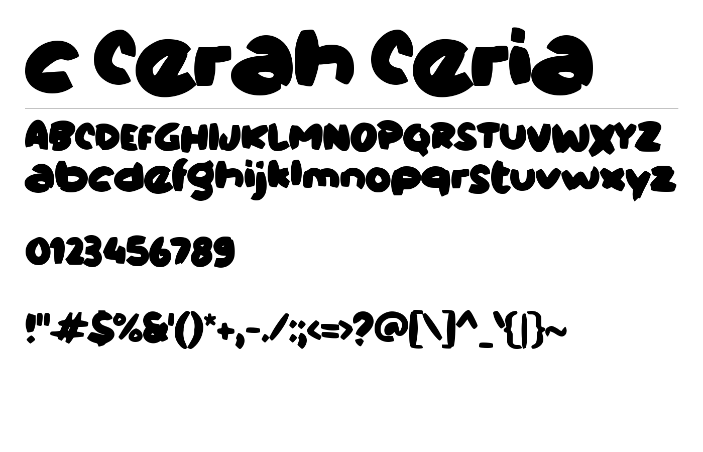 c Cerah Ceria Font preview