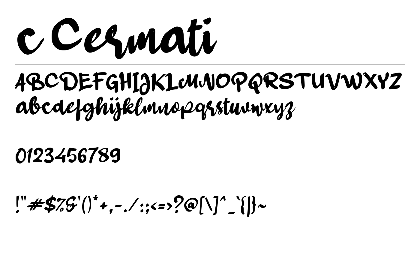 c Cermati Font preview