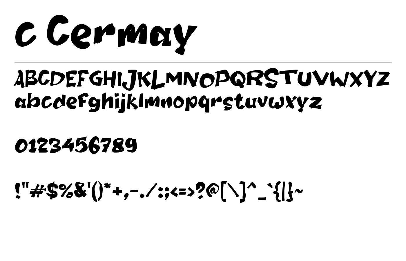 c Cermay Font preview