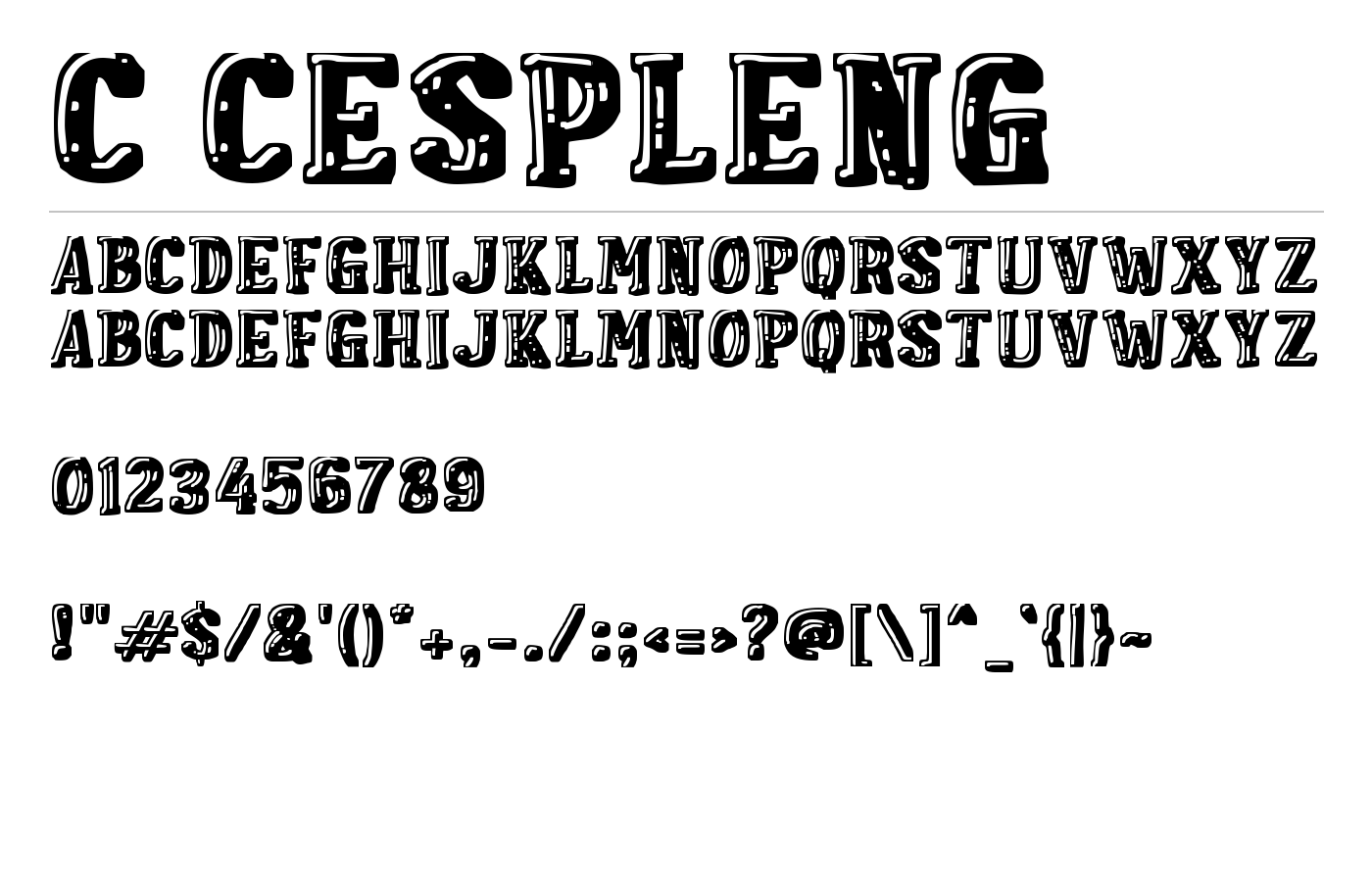 c Cespleng Font preview