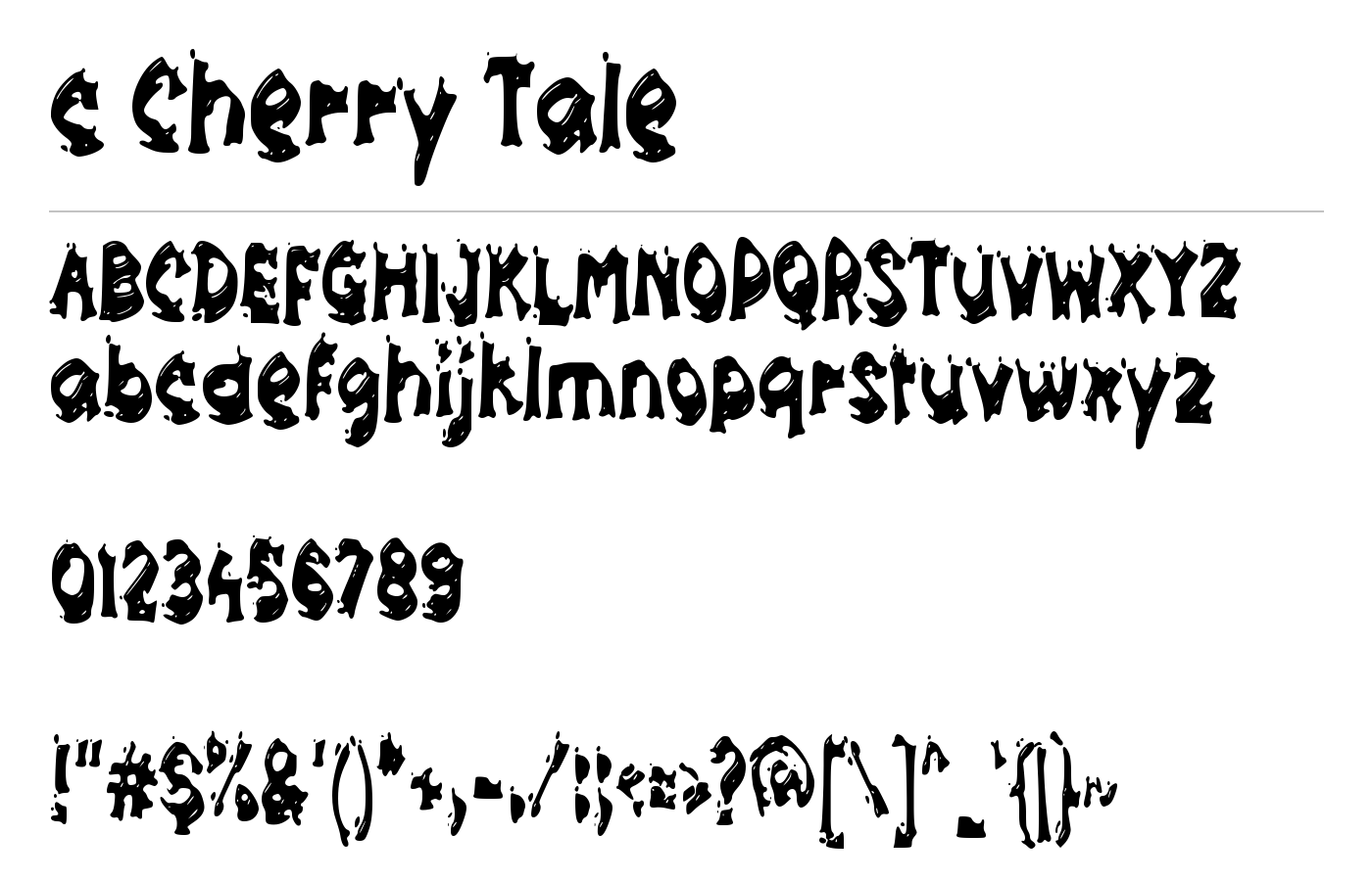 c Cherry Tale Font preview