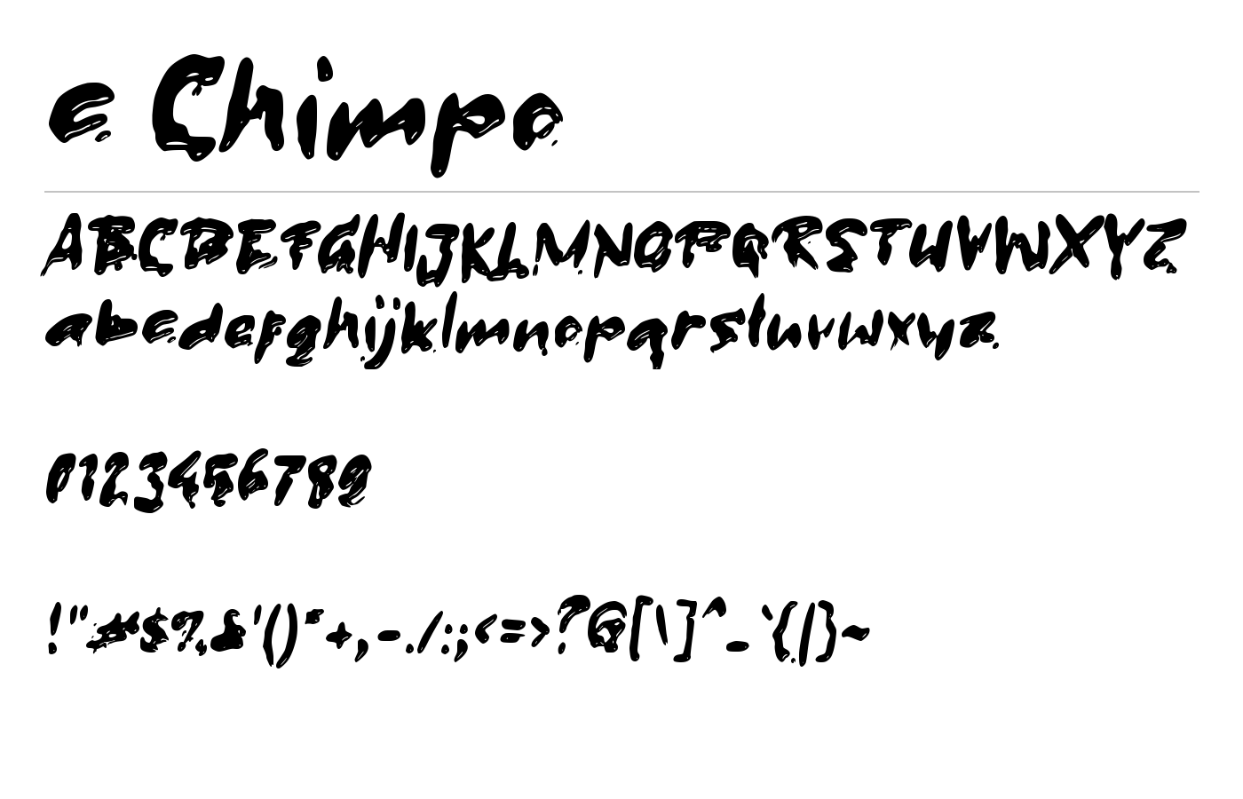 c Chimpo Font preview