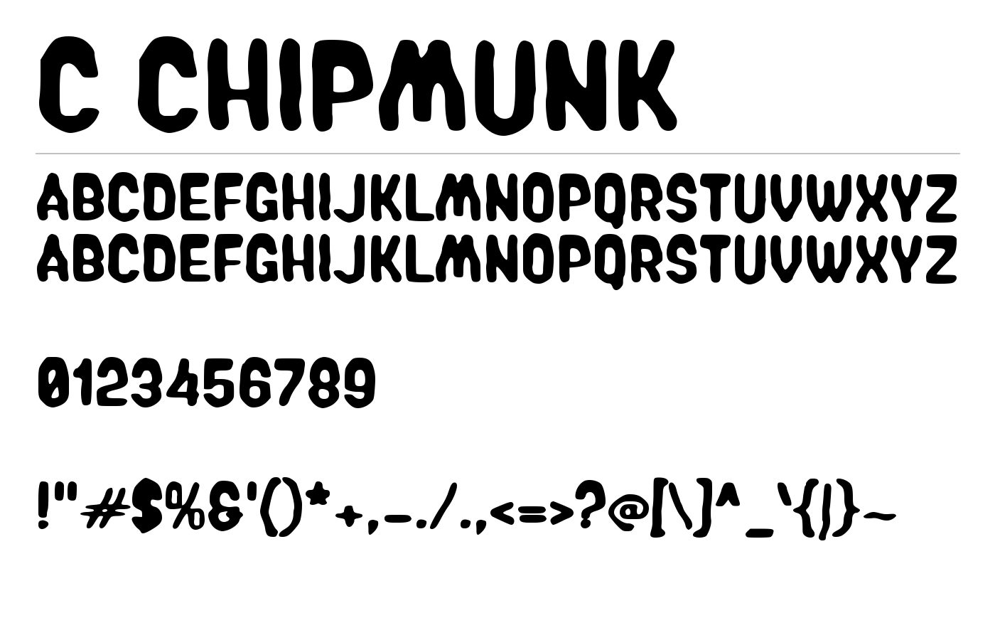 c Chipmunk Font preview