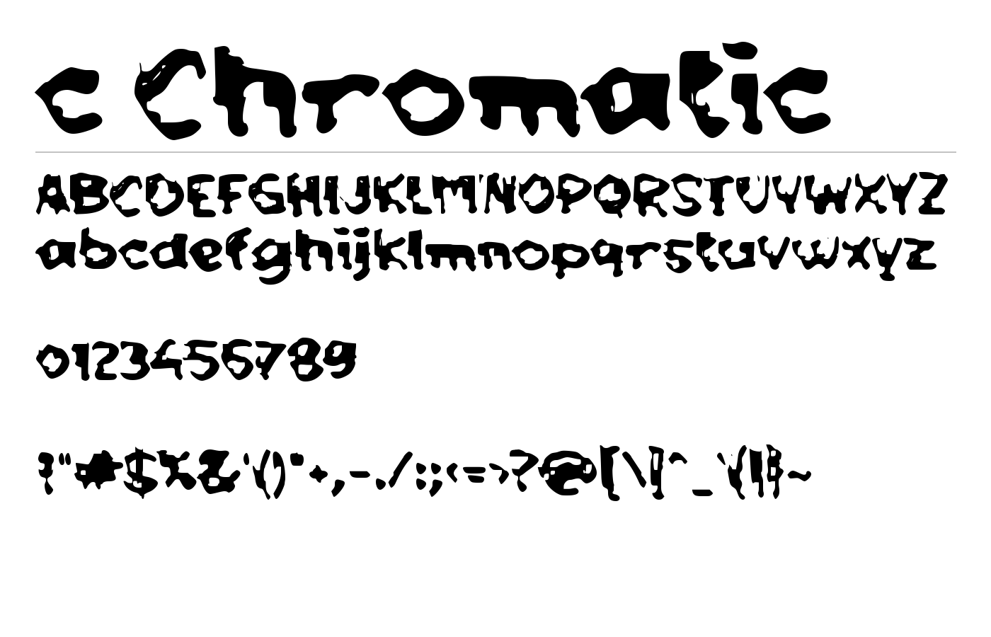 c Chromatic Font preview