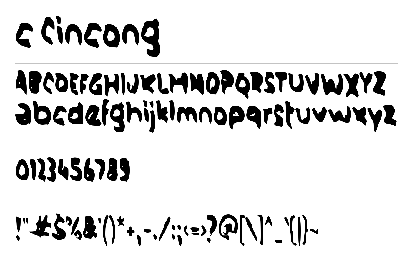 c Cincong Font preview