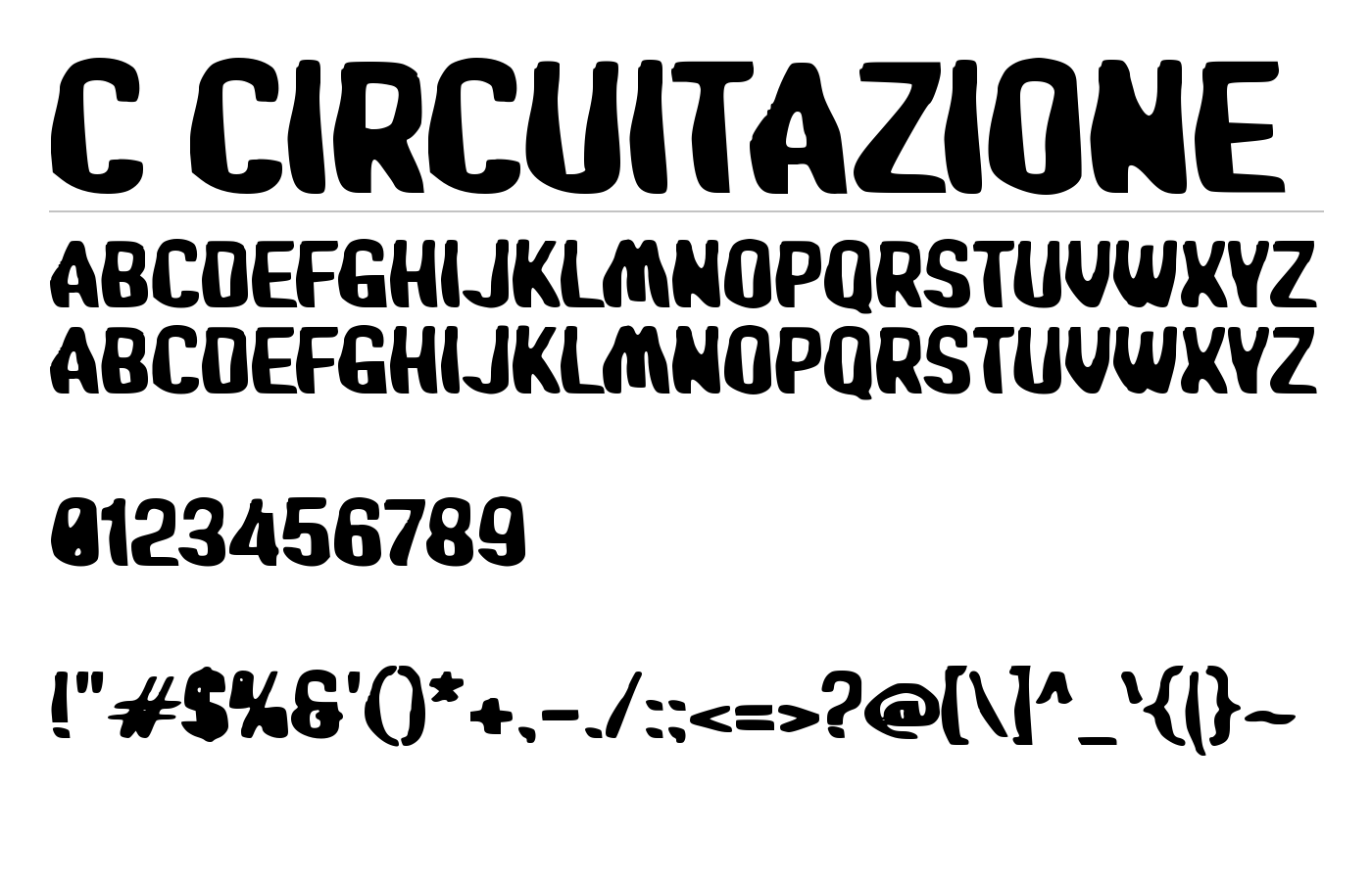 c Circuitazione Font preview