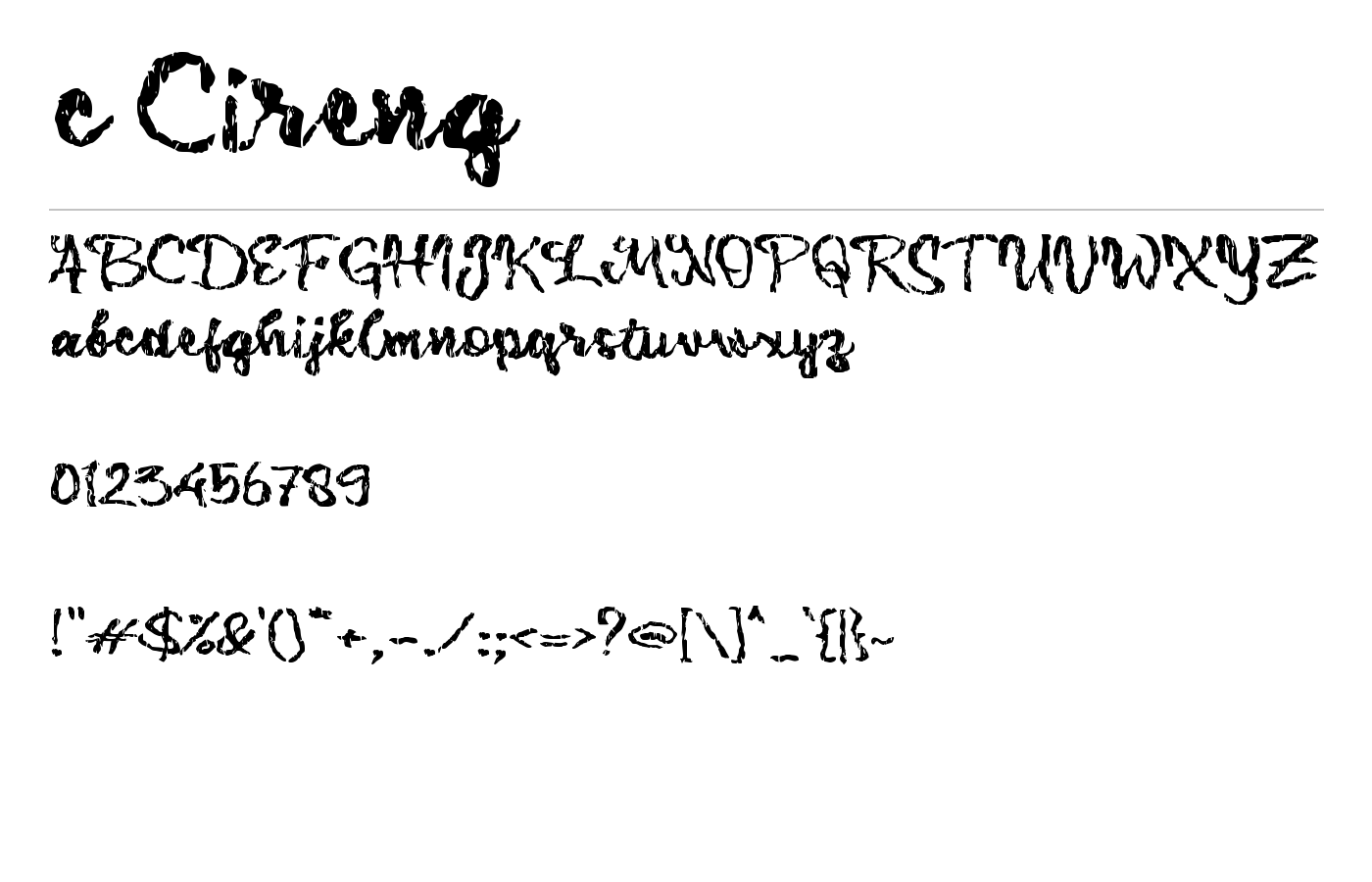 c Cireng Font preview