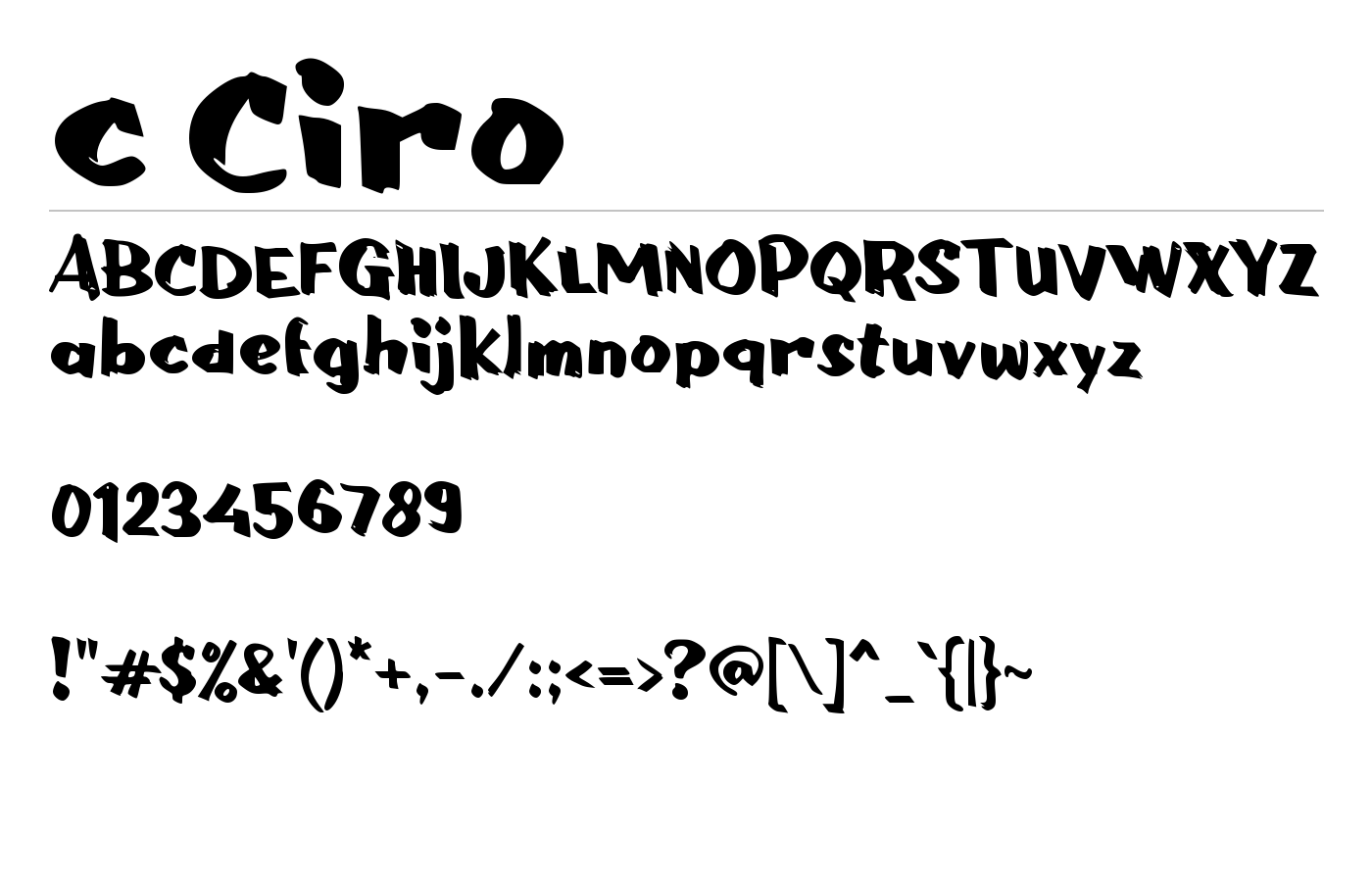 c Ciro Font preview