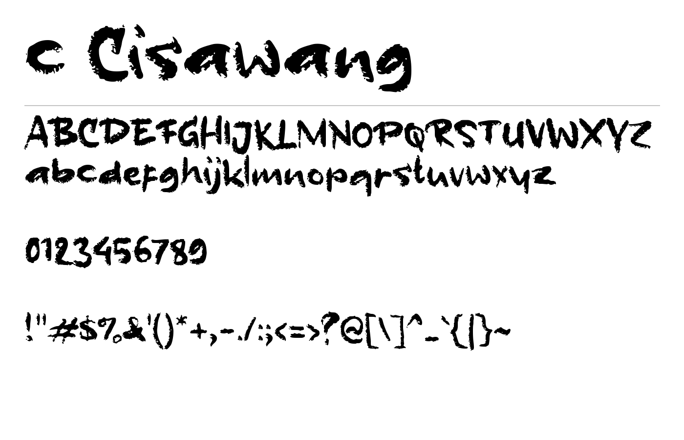 c Cisawang Font preview