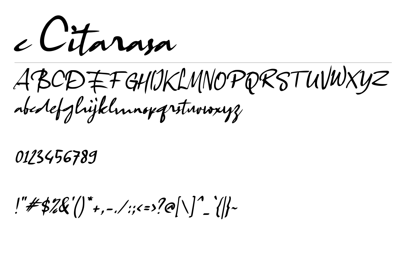 c Citarasa Font preview