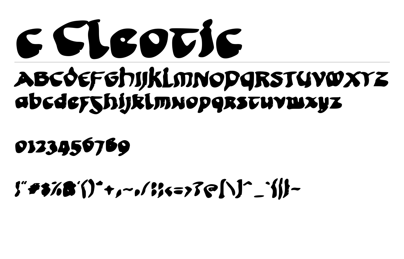 c Cleotic Font preview