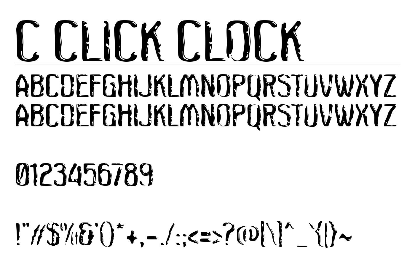 c Click Clock Font preview
