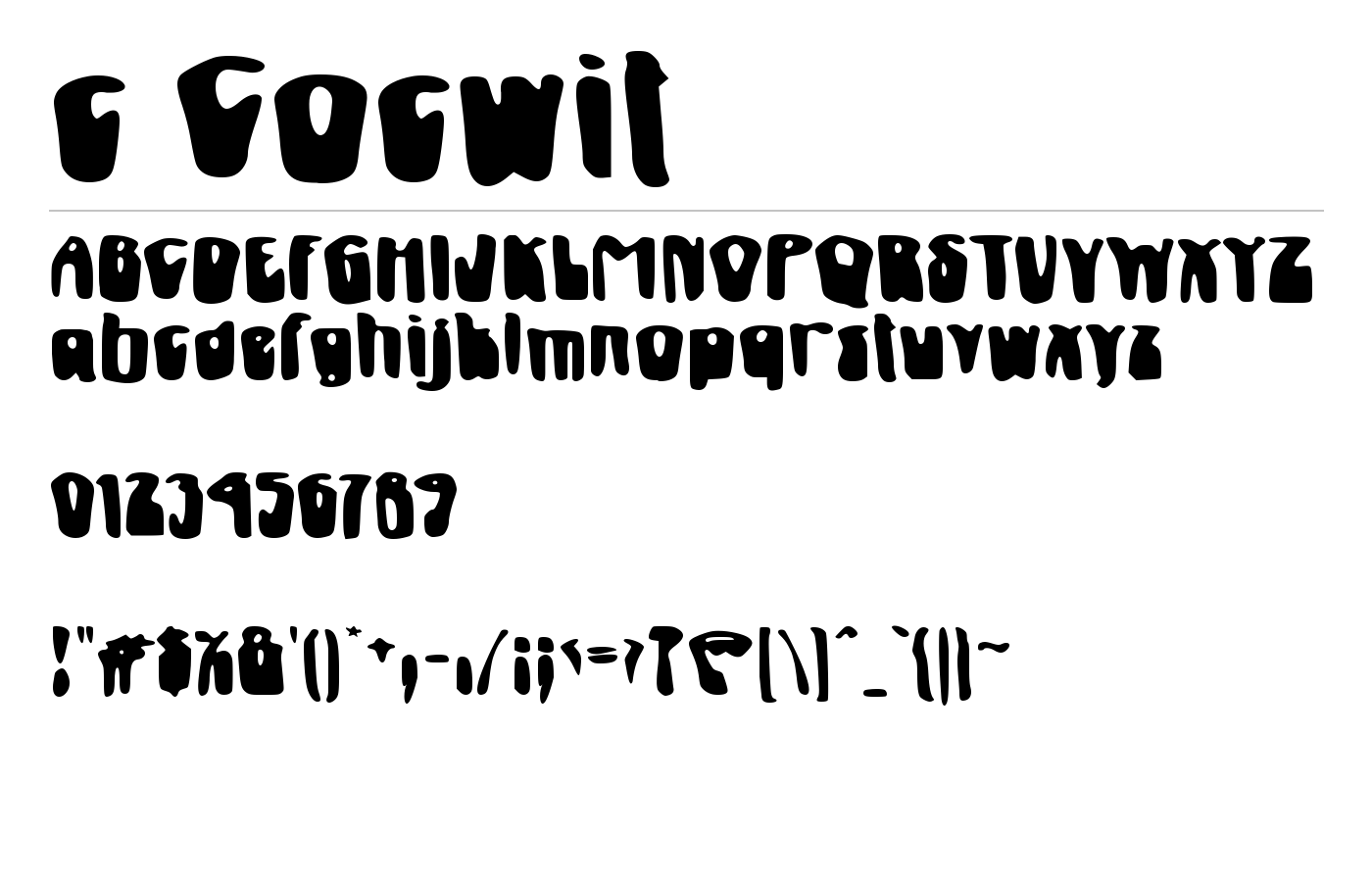 c Cocwit Font preview