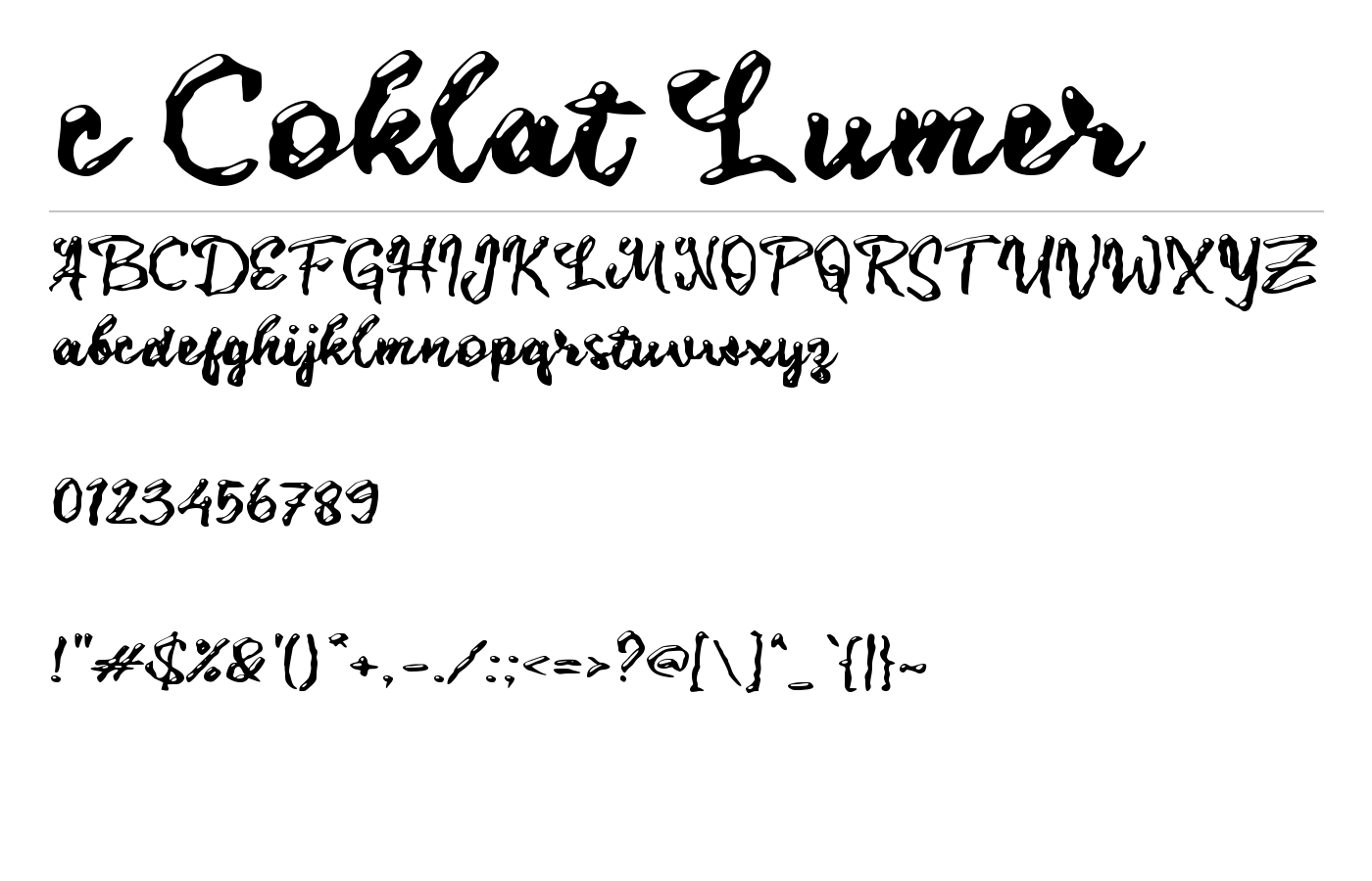 c Coklat Lumer Font preview