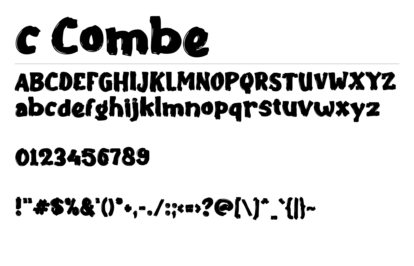 c Combe Font preview