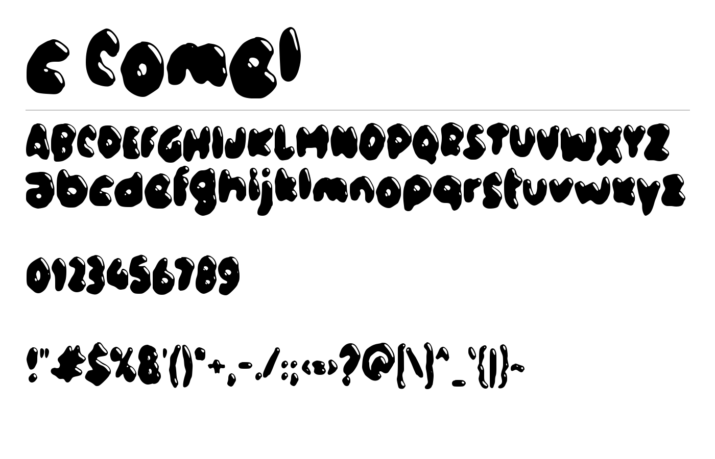 c Comel Font preview