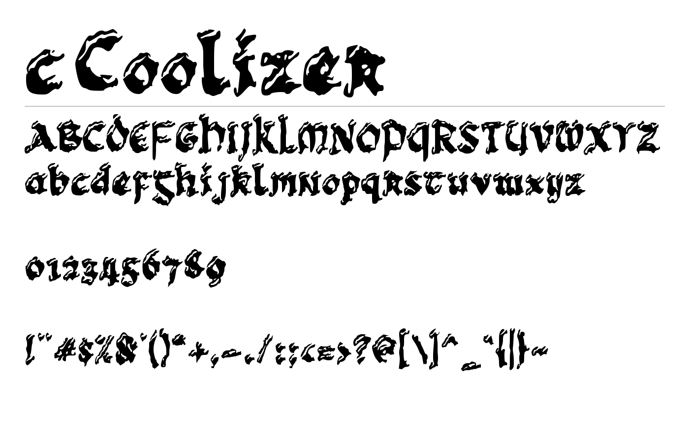 c Coolizer Font preview