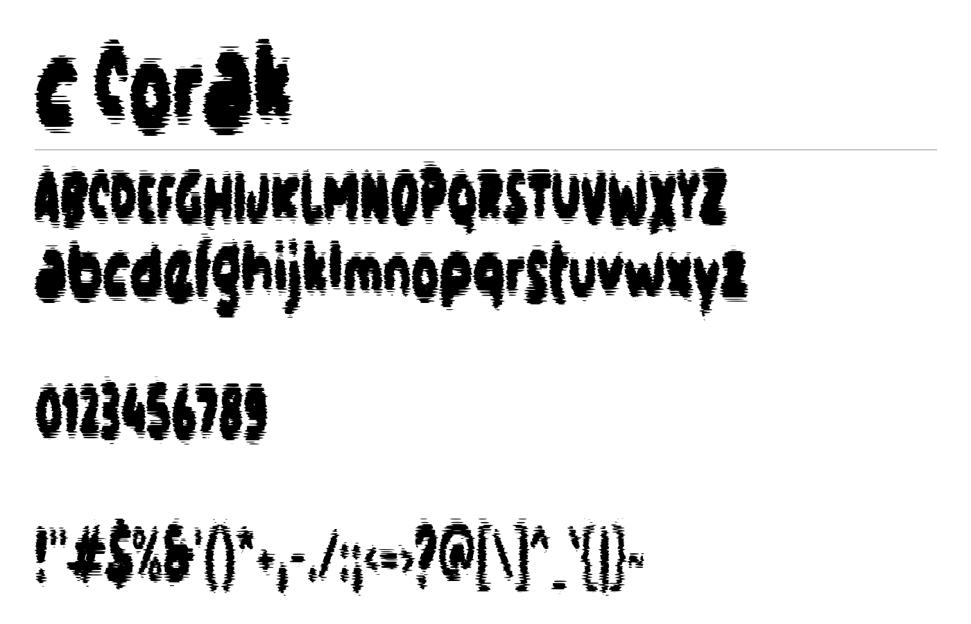 c Corak Font preview