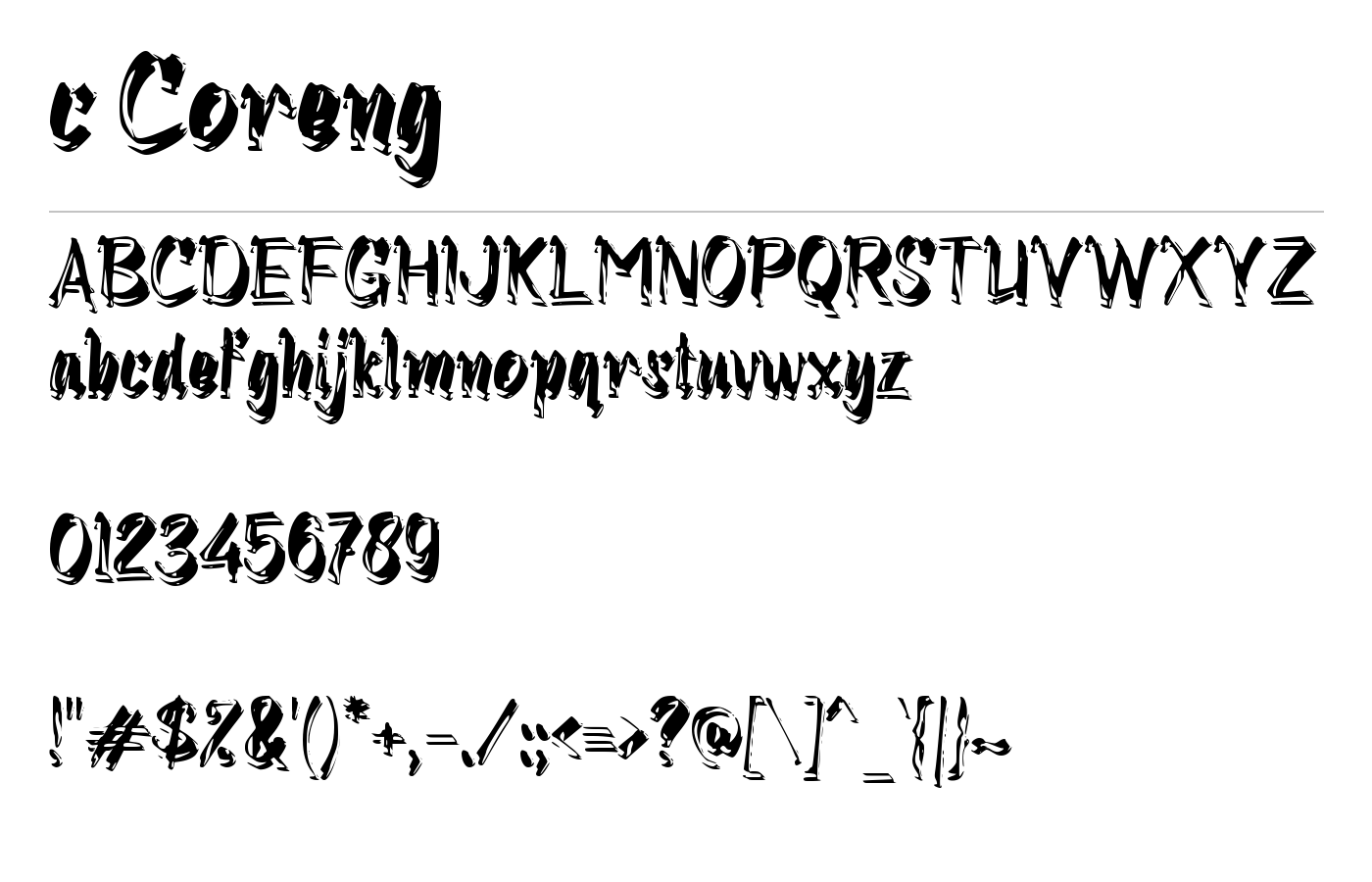 c Coreng Font preview