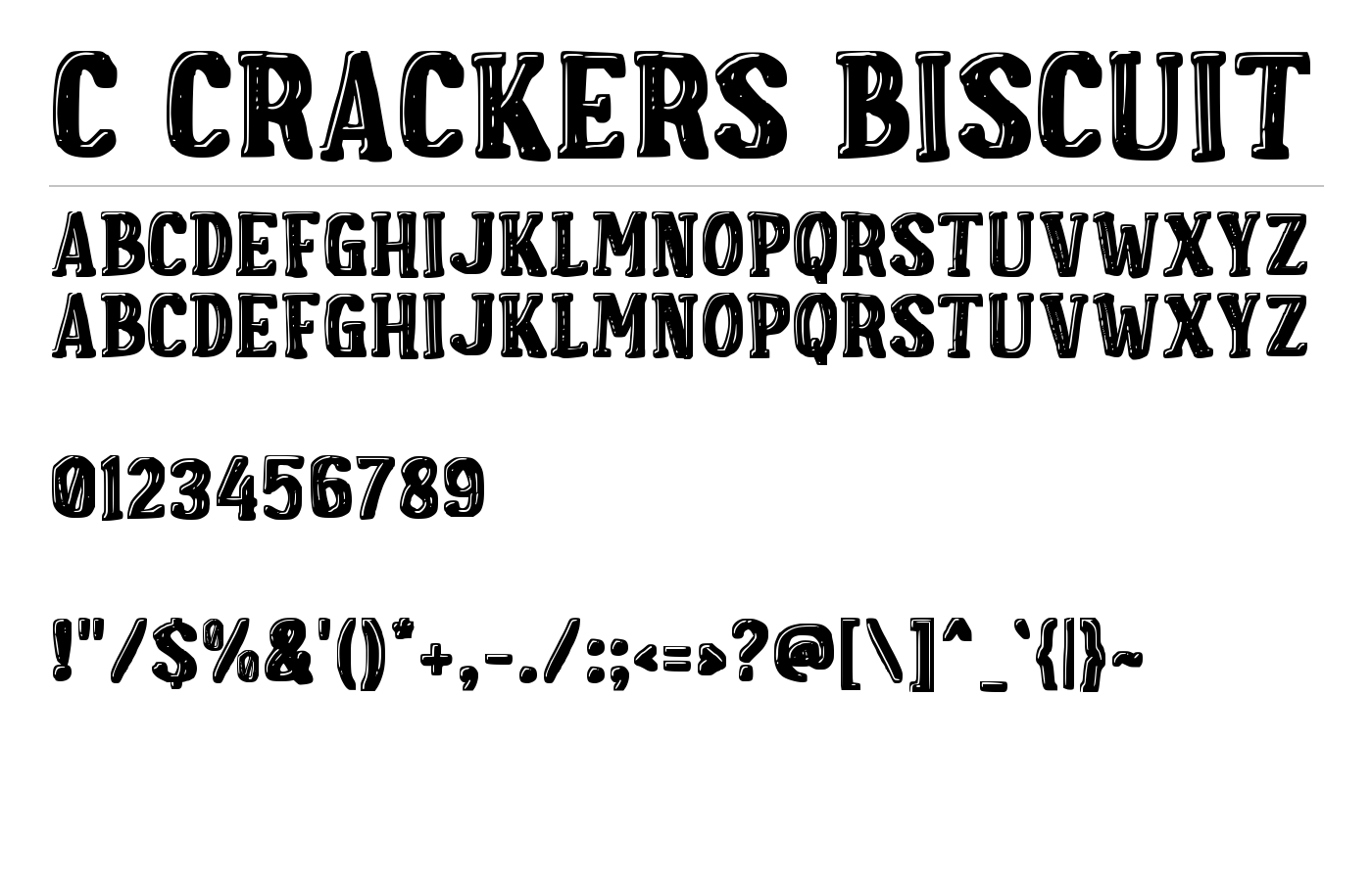 c Crackers Biscuit Font preview