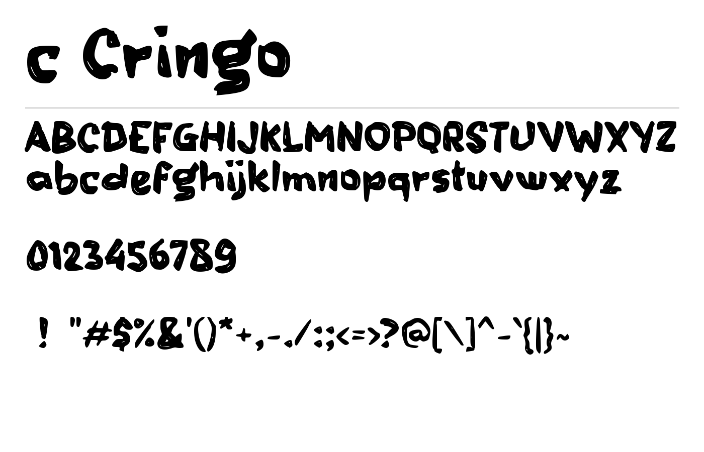 c Cringo Font preview