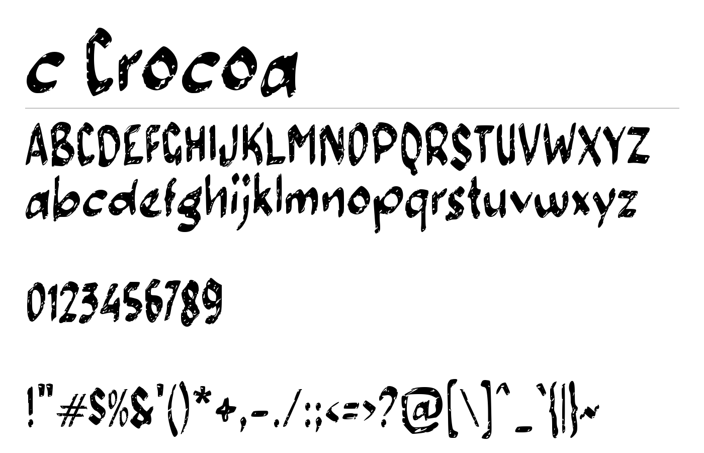 c Crocoa Font preview