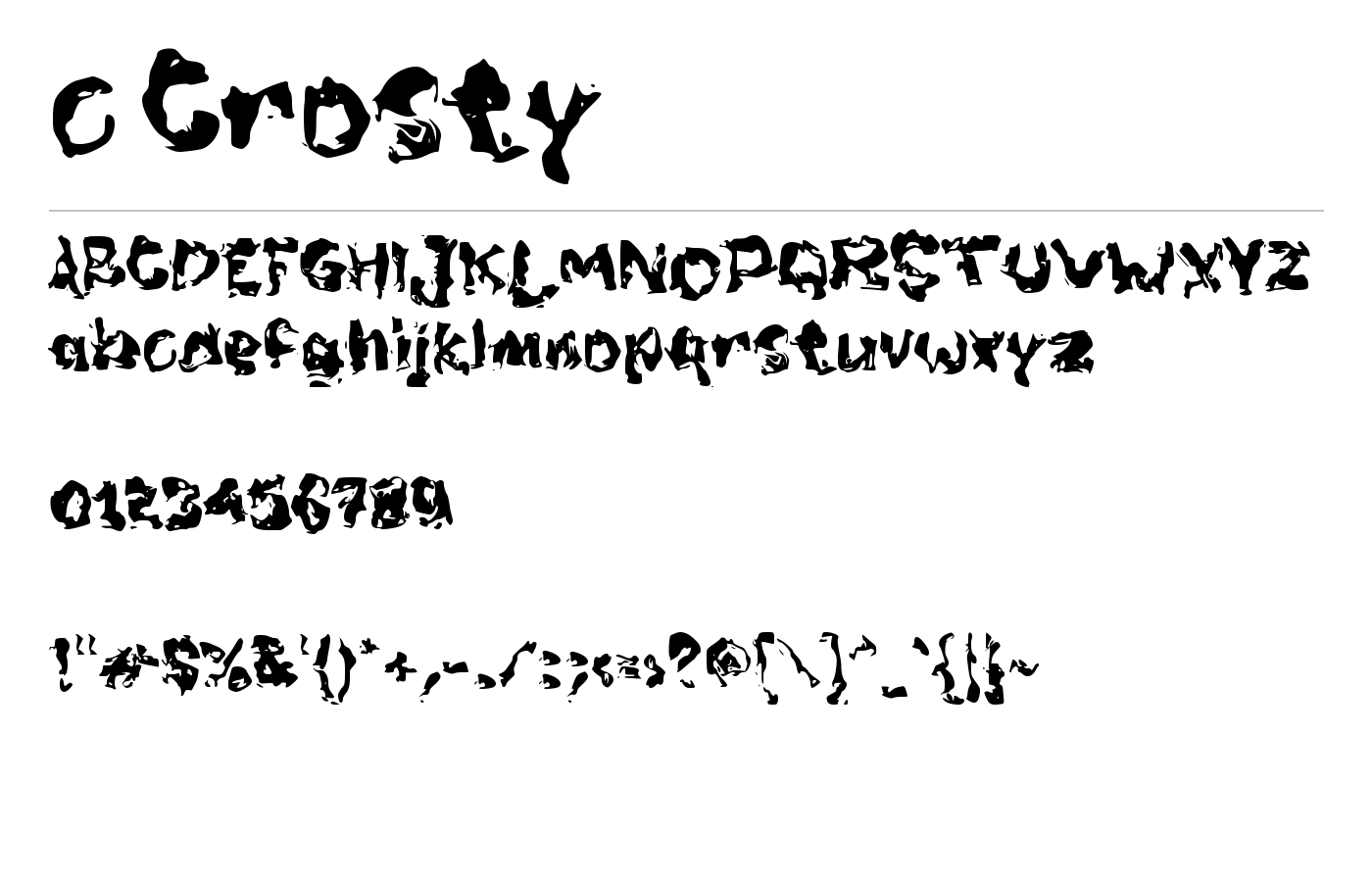 c Crosty Font preview