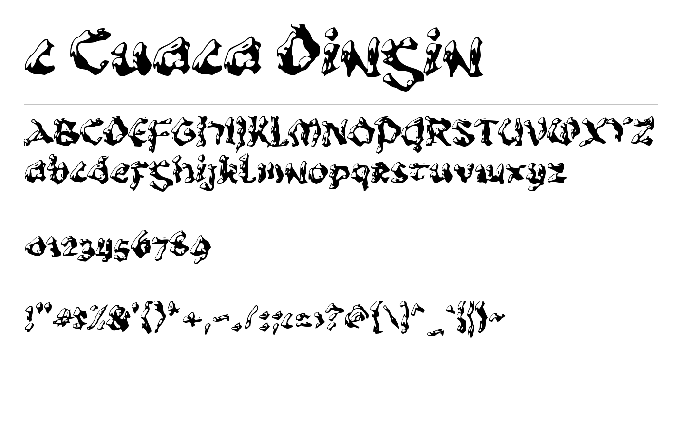 c Cuaca Dingin Font preview