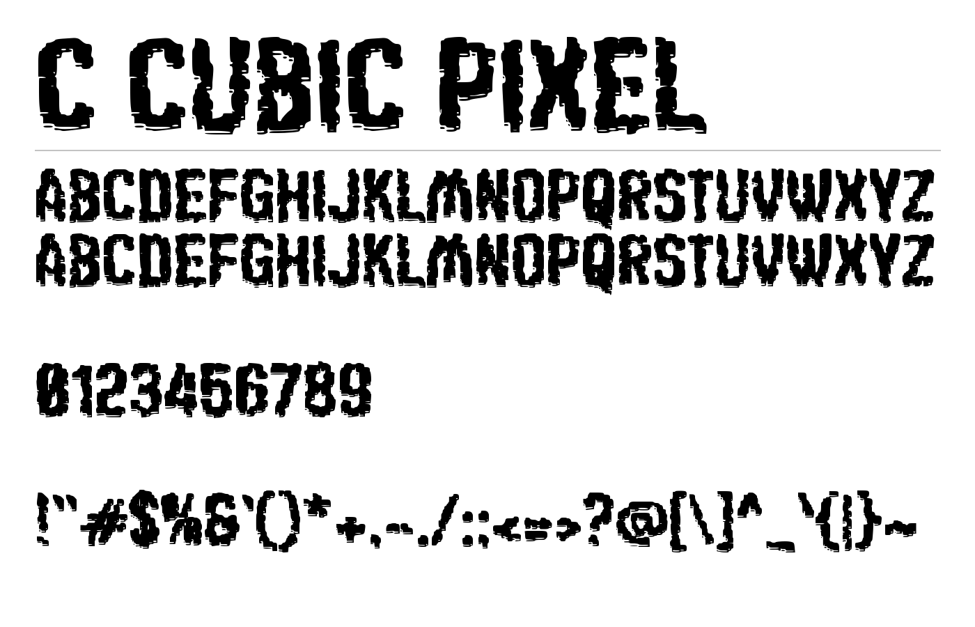c Cubic Pixel Font preview