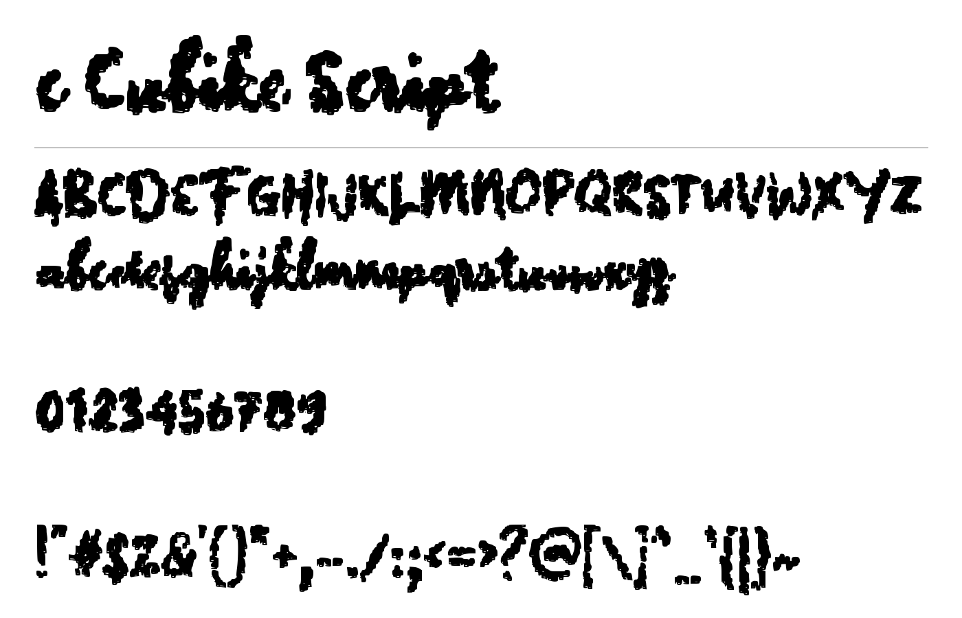 c Cubike Script Font preview