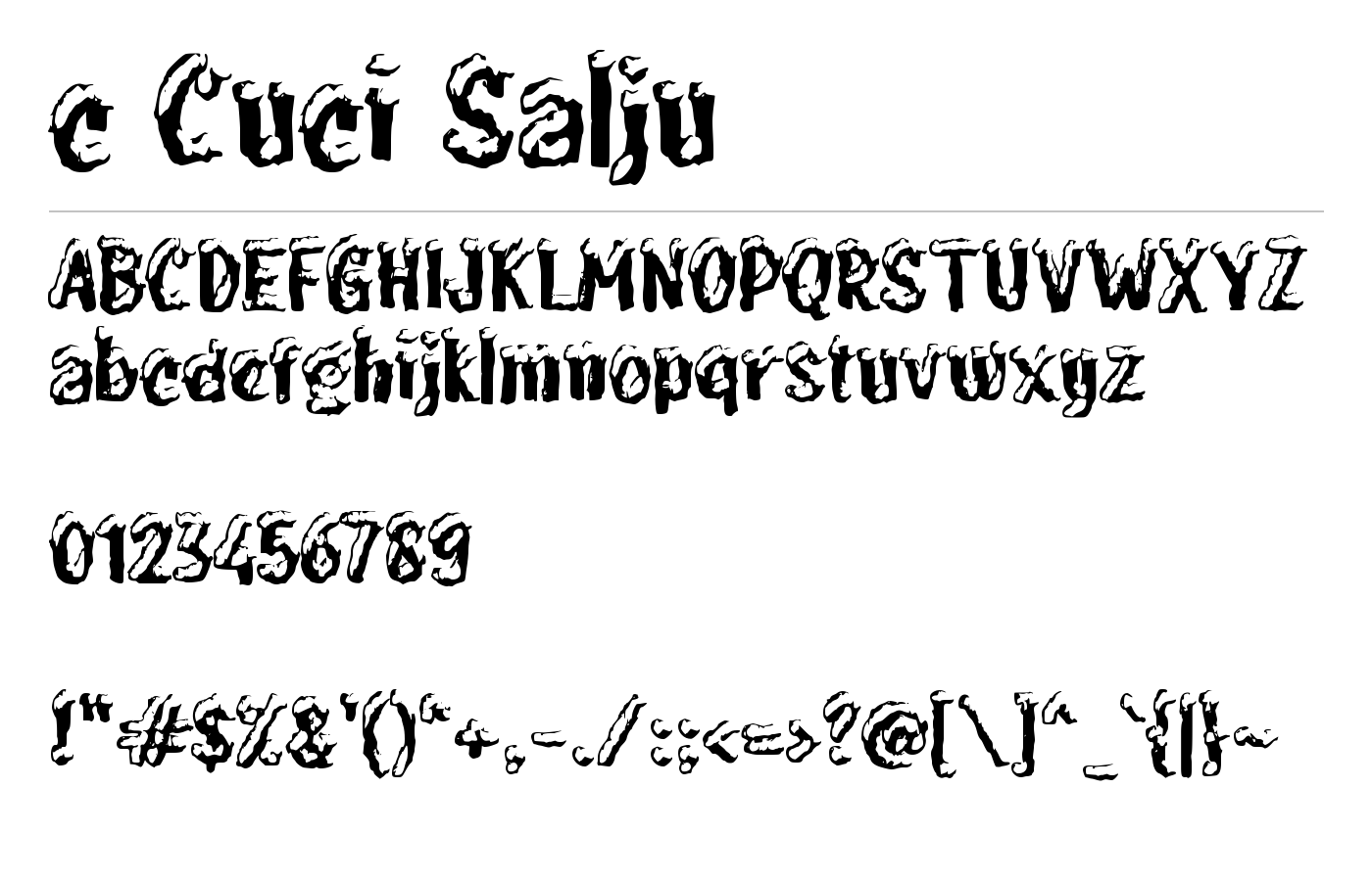 c Cuci Salju Font preview