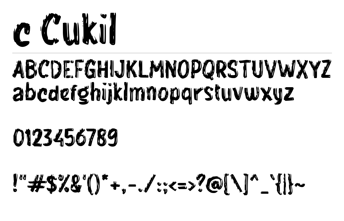 c Cukil Font preview