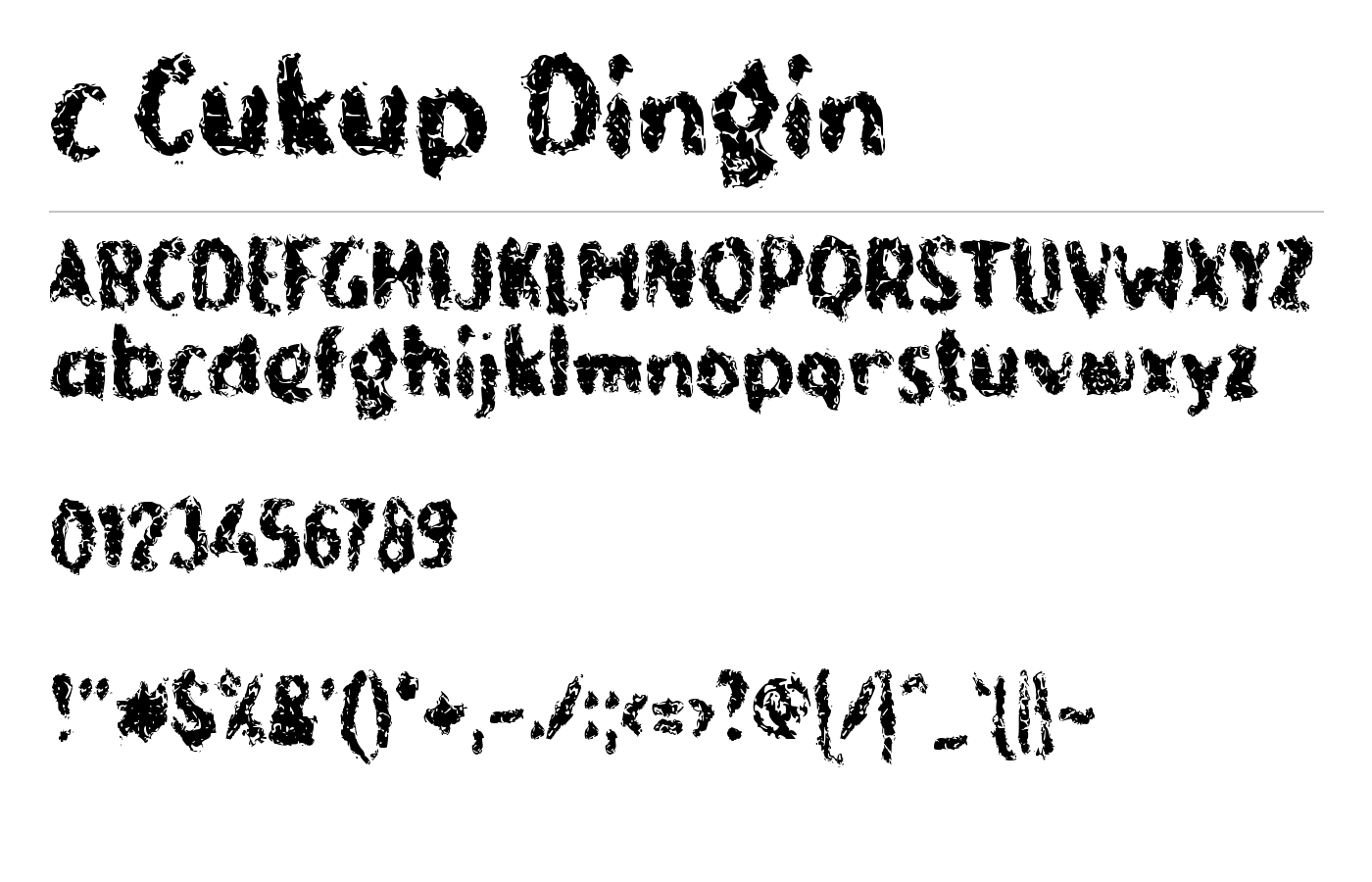 c Cukup Dingin Font preview
