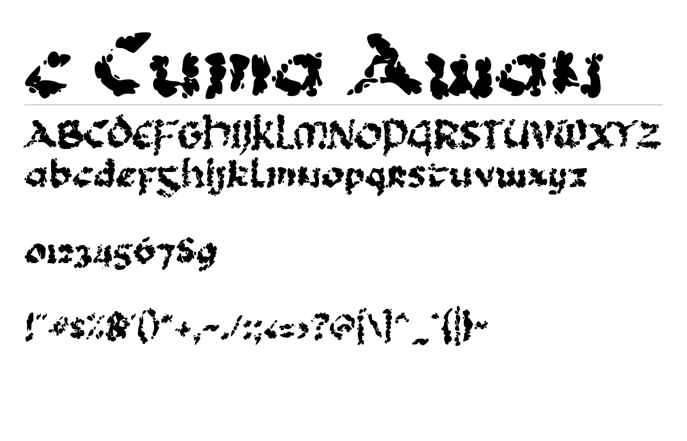 c Cuma Awan Font preview