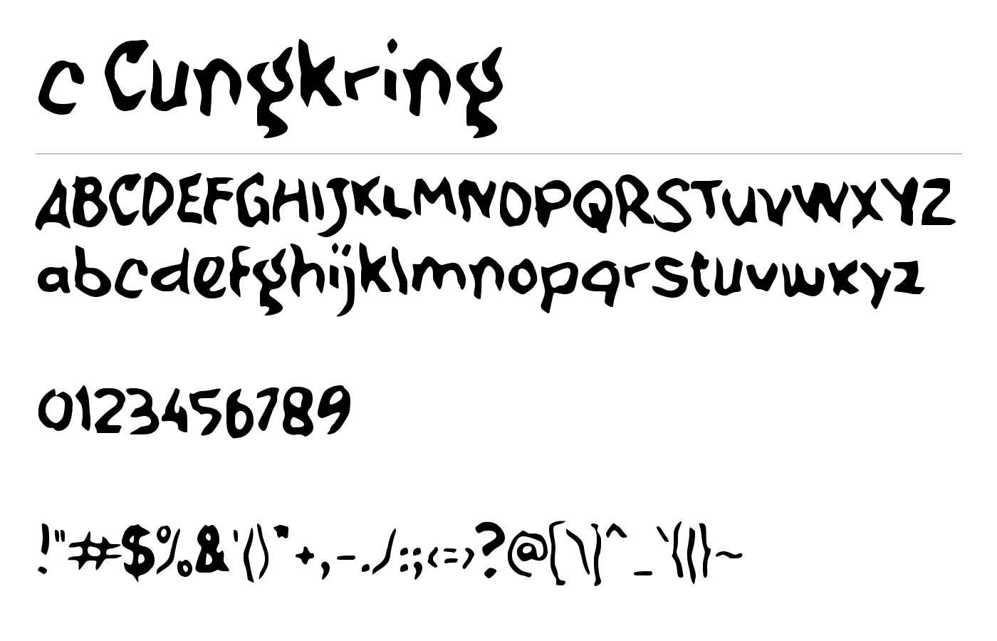 c Cungkring Font preview