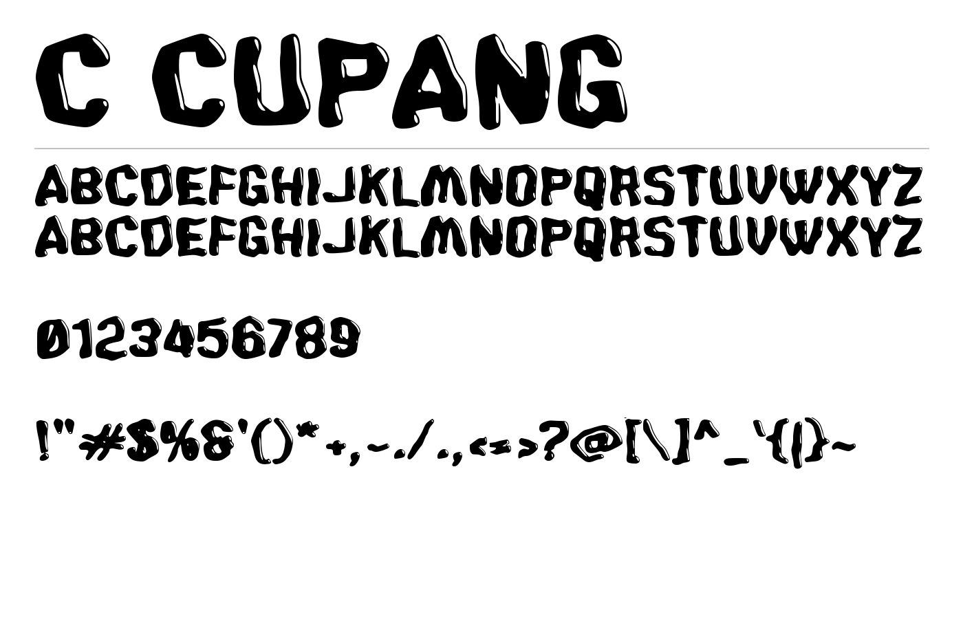 c Cupang Font preview